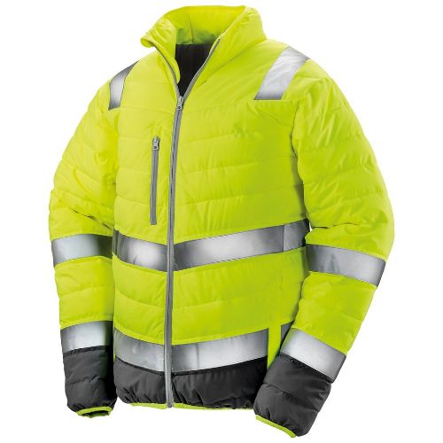 Result Safeguard Soft Padded Safety Jacket Fluorescent Yellow